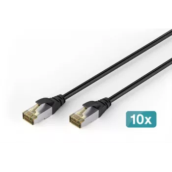DIGITUS CAT 6A S-FTP Outdoor Patch Cable, Cu, PE, 10 m, 10-Pack