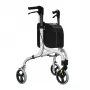 Weinberger Aluminium Rollator with 3 Wheels - Silver/Grey, 100 kg Capacity, Foldable
