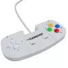 Retro Games The Gamepad White - Wired USB Gamepad for PC, Mac, ZX Spectrum, THEC64, THEA500 Mini - Digital D-Pad, 10 Buttons, 1.8m Cable