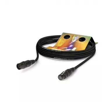 Sommer Cable Binary 434 DMX512 Cable, 4 x 0.34 mm², XLR 5-Pin Male to XLR 5-Pin Female, HICON, Black, 5 m (B4GSU0500-SW)