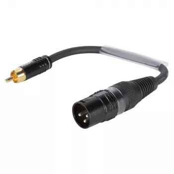 Sommer Cable Adapter Cable, RCA Male to XLR 3-Pin Male, Black, 0.15 m (TRH7U0015-SW)