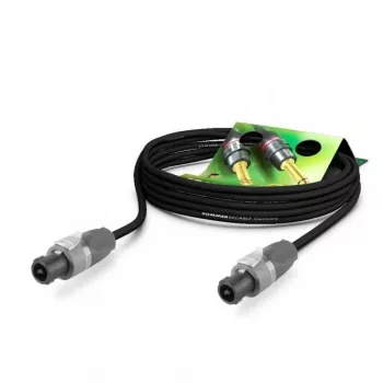 Sommer Cable Meridian 2x2.5 mm² Speaker Cable 5 m Black with HICON HI-CM04-SC Connectors
