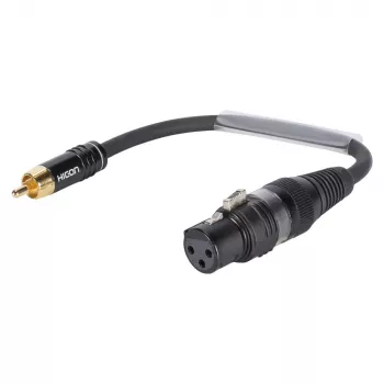 Sommer Cable Adapter Cable, RCA Male to XLR 3-Pin Female, Black, 0.15 m (TRH8U0015-SW)