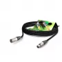 Sommer Cable SC-Primus Microphone Cable, 2 x 0.50 mm², XLR 3-Pin Female to XLR 3-Pin Male, NEUTRIK, Black, 20 m (PRMFU2000-SW)