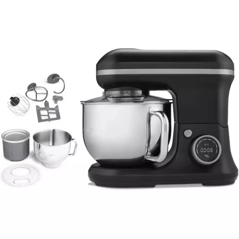 MEDION LIFE Digital Kitchen Machine MD18420 (Black, 1200 W, 5 L Bowl, incl. Ice Cream Bowl)