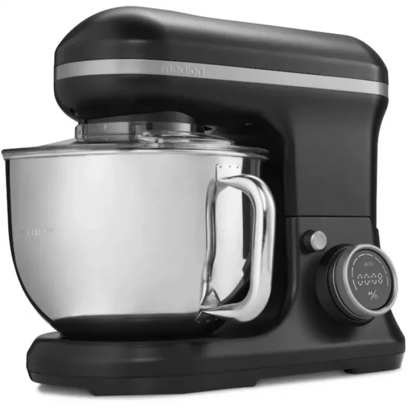 MEDION LIFE Digital Kitchen Machine MD18420 (Black, 1200 W, 5 L Bowl, incl. Ice Cream Bowl)