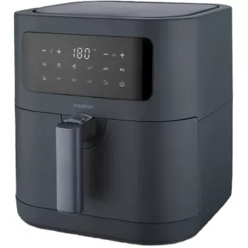 MEDION Life MD 11740 E40 XL Air Fryer, Grey, 2150 W, 5.2 L Basket