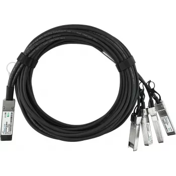 BlueLAN Compatible NVIDIA BN-QS-SP-CBL-5M Passive 40GBASE-CR4 QSFP to 4x10GBASE-CR SFP+ Direct Attach Breakout Cable, 5 Meter, AWG26 (BN-QS-SP-CBL-5M-BL)