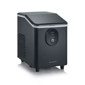 SEVERIN EZ 7415 Ice Cube Maker, 12 kg/24h, 2.1 L Tank, Stainless Steel/Black