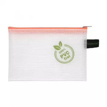 Foldersys A6 Zipper Bag Transparent Polypropylene Document Pouch