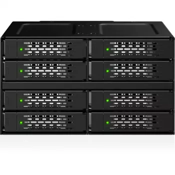 ICY DOCK ToughArmor MB508V5P-B 8 Bay 2.5 inch U.2/U.3 NVMe SSD/HDD Full Metal Backplane Module