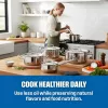 ELLE Home Stainless Steel 12-Piece Pot and Pan Set ECCS200412A