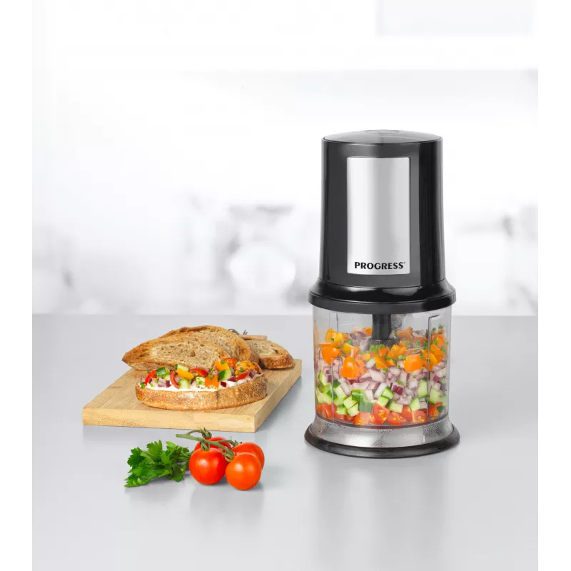 Progress EK5879PVDE Food Chopper 500W 1.2L Black/Silver