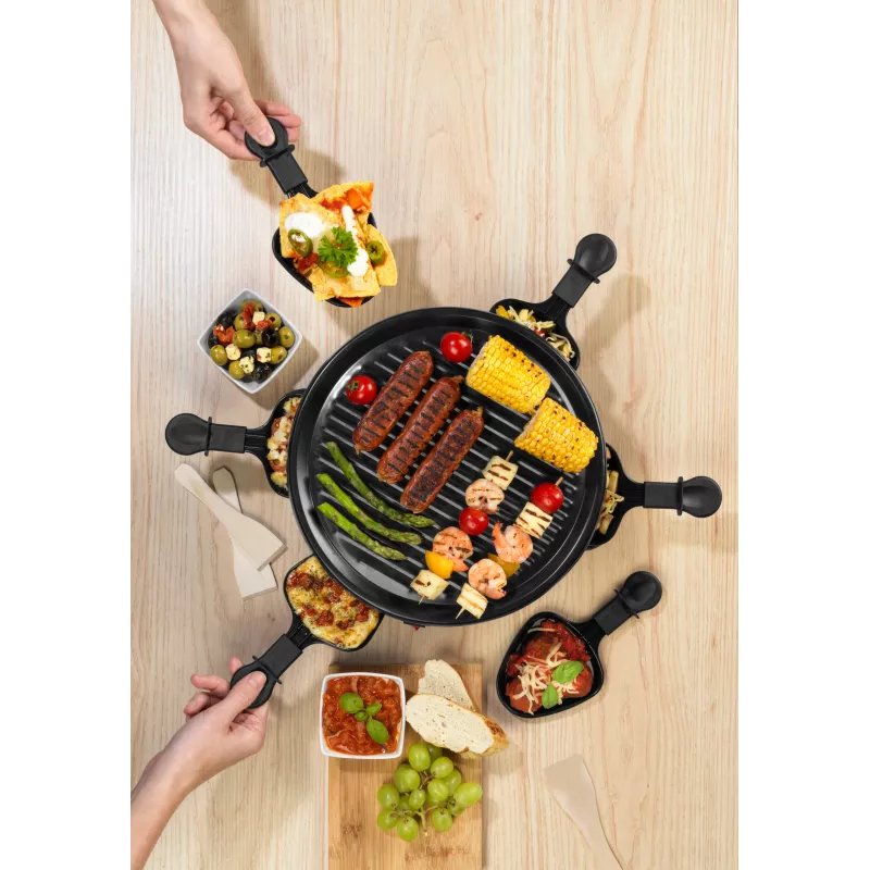 Giles & Posner EK4511GV2VDE Tabletop Raclette Grill 1200 W 8 Persons Black/Silver