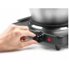 Progress EK4353PFVDE Single Hot Plate 1500W Cast Iron Plate Stainless Steel Body Black and Silver