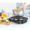 Progress EK4353PFVDE Single Hot Plate 1500W Cast Iron Plate Stainless Steel Body Black and Silver