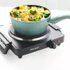 Progress EK4353PFVDE Single Hot Plate 1500W Cast Iron Plate Stainless Steel Body Black and Silver