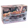 Giles & Posner EK1872GV2VDE Tabletop Stone Raclette Grill - 1200W, Serves 8, Black/Grey