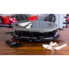 Giles & Posner EK1872GV2VDE Tabletop Stone Raclette Grill - 1200W, Serves 8, Black/Grey