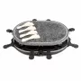 Giles & Posner EK1872GV2VDE Tabletop Stone Raclette Grill - 1200W, Serves 8, Black/Grey
