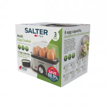 Salter EK6213VDE Multil Egg Cooker - 7 Egg Capacity, 350W, Black/Silver