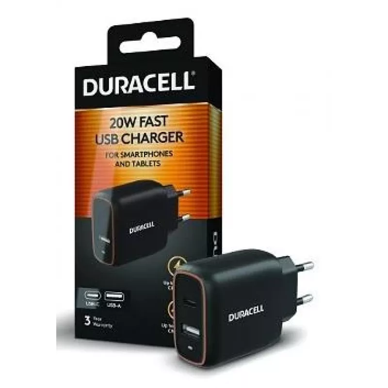 Duracell 20W 1C+1A USB Charger