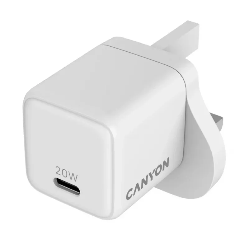 CANYON CU20C GaN 20W USB-C PD Wall Charger UK White