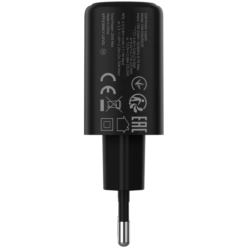 CANYON OnCharge 250 25W 1xPD EU Wall Charger Black