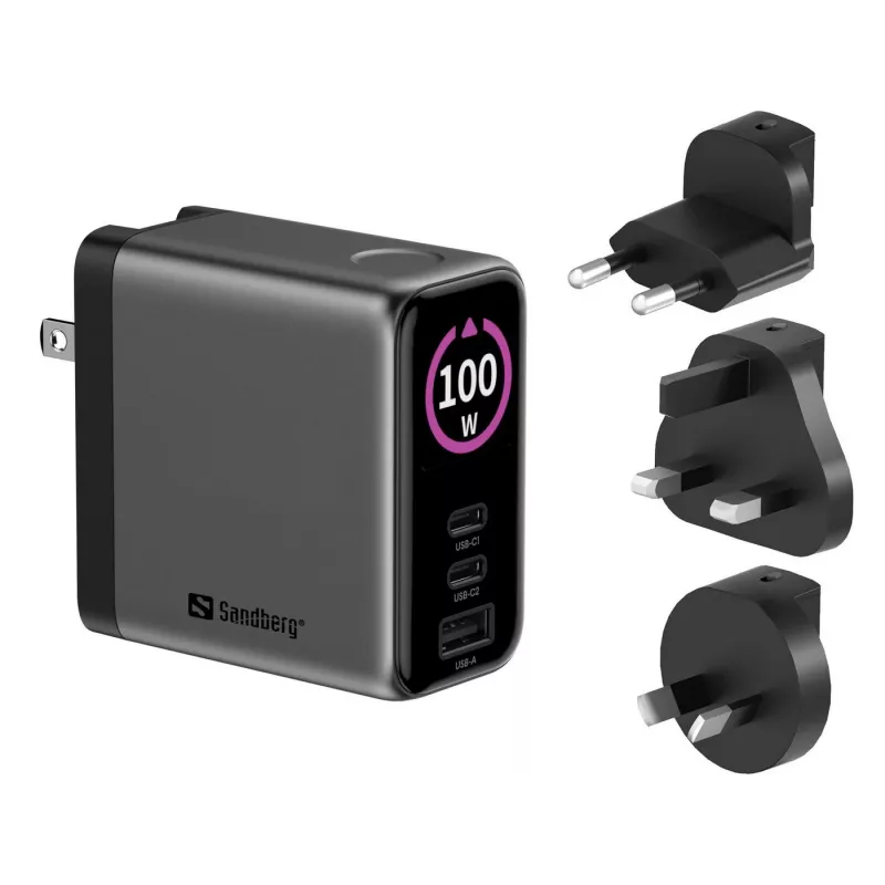 SANDBERG Travel Charger PD100W Display
