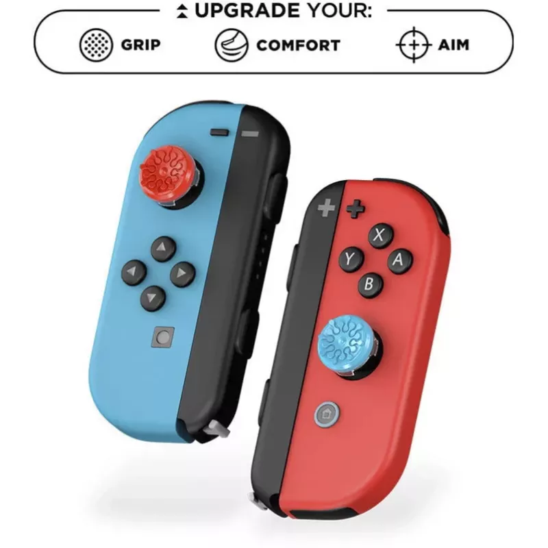 SteelSeries KontrolFreek Performance Thumbsticks Splash (Red/Blue, 2 Pieces, for Nintendo Switch Joy-Cons & Nintendo Switch Lite)