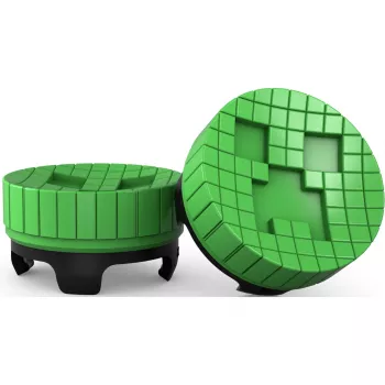 SteelSeries KontrolFreek Minecraft Performance Thumbsticks Creeper Edition (Green/Black, 2 Pieces, for PlayStation 5/4 Controller)