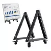 Maclean MC-183 Mobile TV Floor Stand/Trolley for 37-80 inch Screens, VESA up to 800x400, 75kg, Lockable Wheels, Black