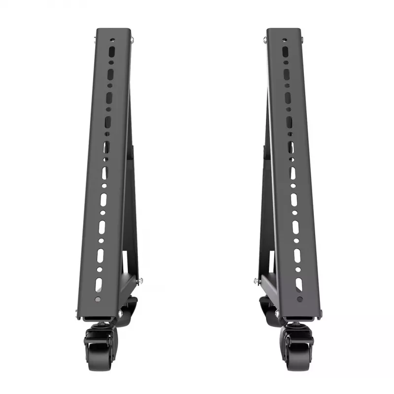 Maclean MC-183 Mobile TV Floor Stand/Trolley for 37-80 inch Screens, VESA up to 800x400, 75kg, Lockable Wheels, Black