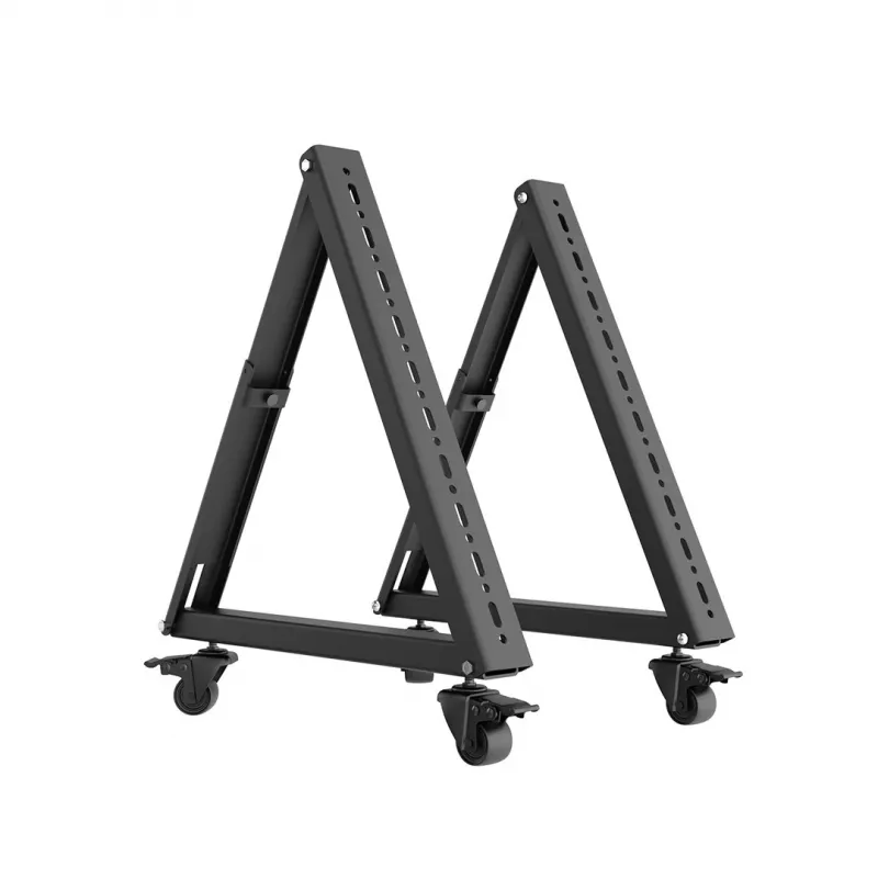 Maclean MC-183 Mobile TV Floor Stand/Trolley for 37-80 inch Screens, VESA up to 800x400, 75kg, Lockable Wheels, Black