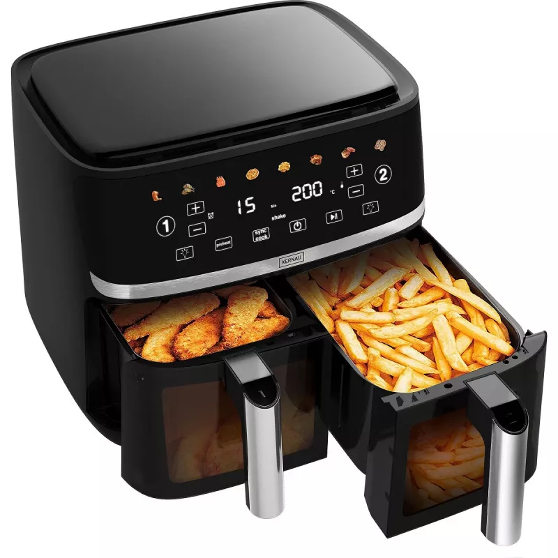 Kernau KSAF 1017 EB Duo 10.2 L Black Dual Basket Air Fryer