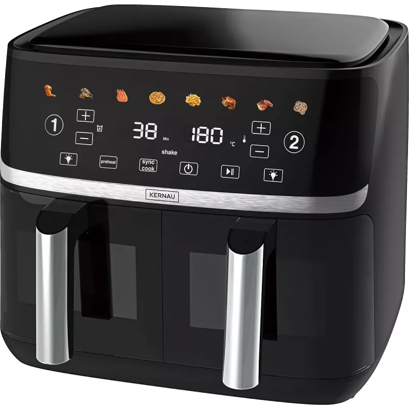 Kernau KSAF 1017 EB Duo 10.2 L Black Dual Basket Air Fryer