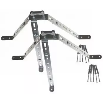 DELTA OPTICAL OMP-50R45-70 Wall Clamp for Antenna Mast Mounting, Galvanized Steel, 50 mm Offset, 45-70 mm Mast Diameter