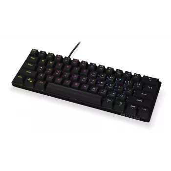 KRUX Qara 60% Mechanical Keyboard Gateron Yellow RGB USB-C Black