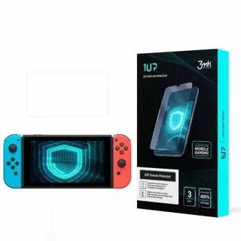 3MK 1UP Gaming Screen Protector for Nintendo Switch (3-Pack) - Flexible Polymer Film, Self-Healing, Crystal Clear