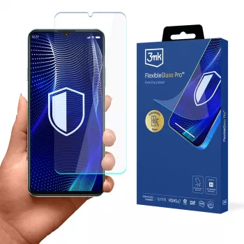 3MK PROTECTION FlexibleGlass Pro Screen Protector for Huawei Nova Y72 - Hybrid Glass, 7H Hardness, 0.3mm, Oleophobic Coating, 2.5D Rounded Edges, Case Friendly, Self-Healing