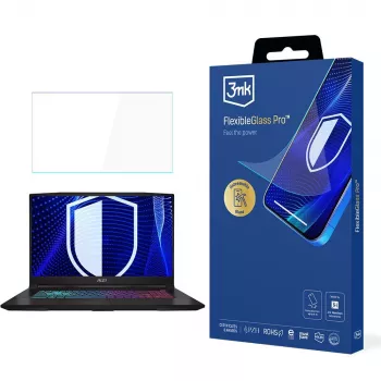 3MK PROTECTION FlexibleGlass Pro Screen Protector for MSI Katana 17.3 inch Laptop (up to 19) - 0.3mm Hybrid Glass, 7H Hardness, Anti-Fingerprint, Bubble-Free