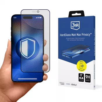 3MK HardGlass Matt Max Privacy Screen Protector for Apple iPhone 15/16