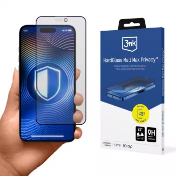 3MK HardGlass Matt Max Privacy Screen Protector for Apple iPhone 15/16