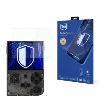 3MK PROTECTION FlexibleGlass Pro Screen Protector for Anbernic RG35XX (3.5 inch) - 0.3 mm Hybrid Glass, 7H Hardness, Oleophobic Coating, Bubble-Free