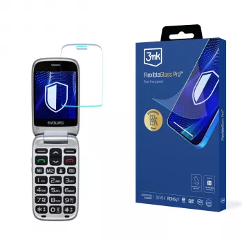 3MK PROTECTION Evolveo EasyPhone FS - 3mk FlexibleGlass Pro Screen Protector, Hybrid Glass, 0.3 mm, 7H, Transparent