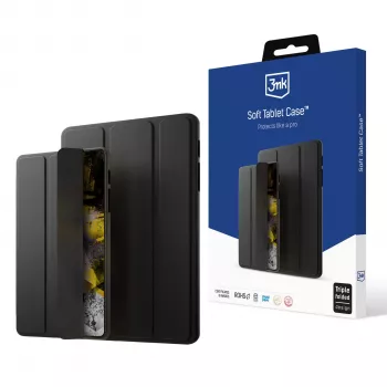 3MK Soft Tablet Case for Samsung Galaxy Tab S10 FE+ - Up to 15 Inches, Black