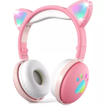 MOZOS KID DOG Wireless Headphones for Children Pink