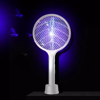 MOZOS ML-138P UV LED Insect Killer Lamp with Suction Fan, Black, 5W, Indoor Mosquito Trap for Flies, Gnats, Moths, Up to 40 m² Coverage, USB Powered