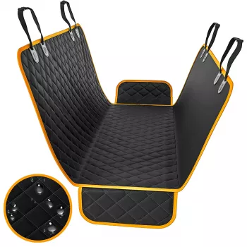 MOZOS SC-XL Pet Car Seat Protector for Dogs, Black, 147x137 cm, Oxford 600D, Waterproof, Universal Fit