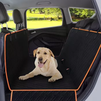 MOZOS SC-XL Pet Car Seat Protector for Dogs, Black, 147x137 cm, Oxford 600D, Waterproof, Universal Fit